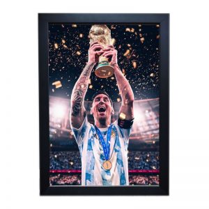 “Legendary Lionel Messi World Cup Poster Frame: Celebrate Soccer Greatness”