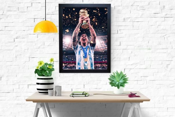 "Legendary Lionel Messi World Cup Poster Frame: Celebrate Soccer Greatness" - Image 2