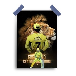 “MS Dhoni: 12×18 Poster Celebrating Cricket’s Living Legend”