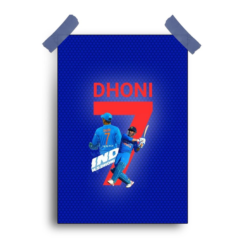 MS Dhoni Wall Poster: High-Quality Print for Home and Office