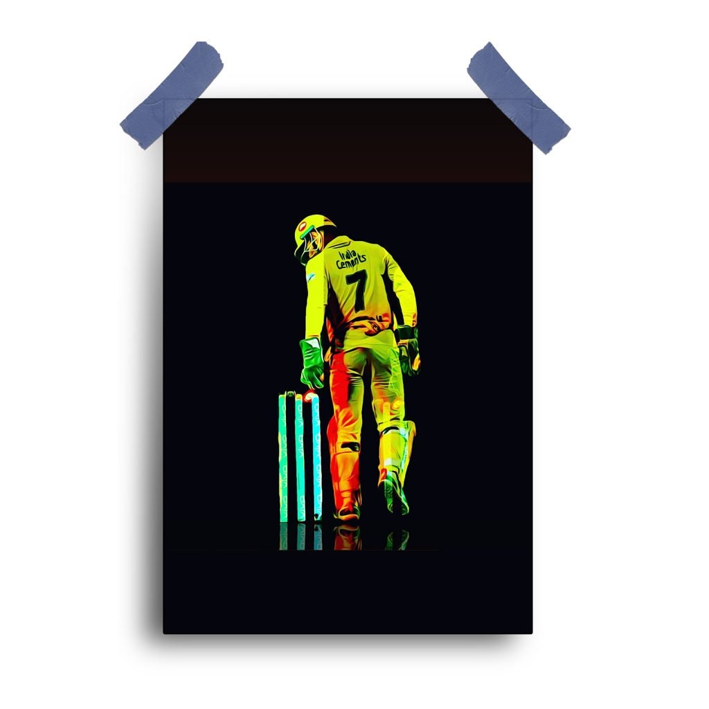 MS Dhoni CSK poster wall art