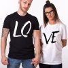 High-Quality Couple T-Shirt Set - "LO" for Him, "Ve" for Her