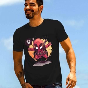 Cartoon Printed Shirt (Black Cotton)