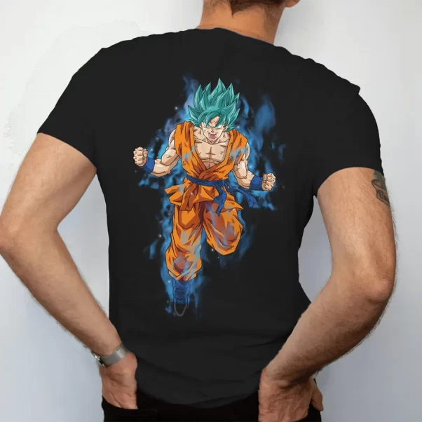 High-quality Goku anime t-shirt featuring a vibrant design perfect for Dragon Ball Z fans.