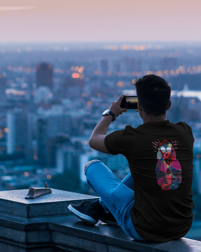 Black T-shirt For Men Printed: Premium Cotton Tee