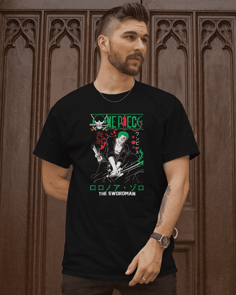 Printed Black T-Shirt for Men—Trendy Graphic Design