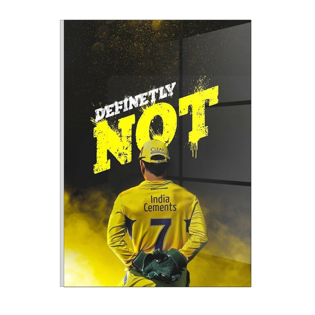 MS Dhoni Photo Frame - Cricket Legend Wall Art