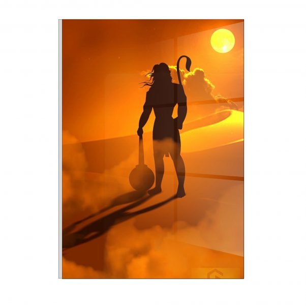 Anjaneya Poster of Lord Hanuman - Spiritual Wall Art for Home and Puja Room