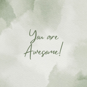 Radiant Confidence ‘You Are Awesome’ Aesthetic Photo Frame