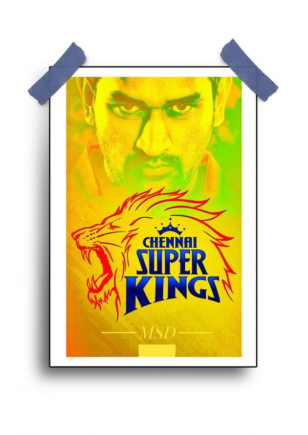 MS Dhoni Cricket Legend Poster - Captain Cool (12"x18" Matte/Glossy Finish)