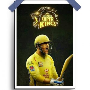 MS Dhoni Cricket Legend Poster – Captain Cool (12″x18″ Matte/Glossy Finish)