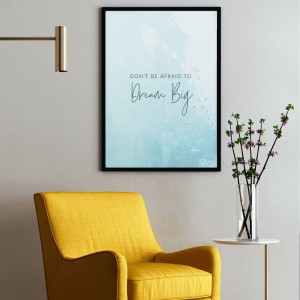 Fearless Dreamer ‘Don’t Be Afraid to Dream Big’ Wall Frame
