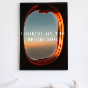 Optimistic Outlook ‘Looking on the Bright Side’ Wall Frame