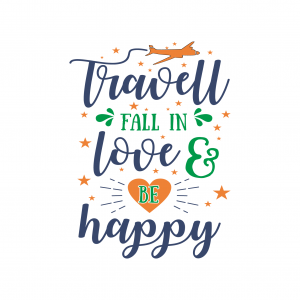 Wanderlust Love ‘Travel, Fall in Love, and Stay Happy’ Wall Frame