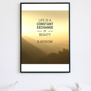 Life’s Beauty & Wisdom Exchange Wall Frame