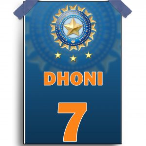 MS Dhoni 7 ICC Poster (12″x18″) – Matte/Glossy Finish