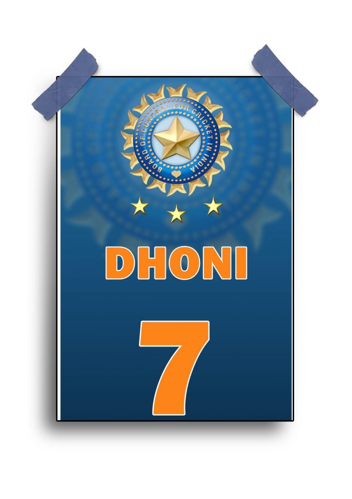 MS Dhoni 7 Poster ICC Logo
