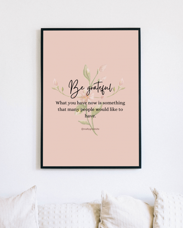 Gratitude Reminder 'Be Grateful' Photo Frame