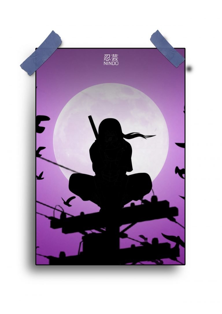 Poster Anime Uchiha Itachi Akatsuki - Team Poster 28x43 Cm (11x17 Inch)