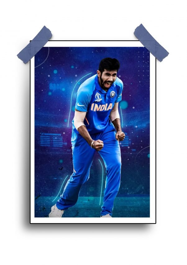 Jasprit Bumrah Portrait Poster