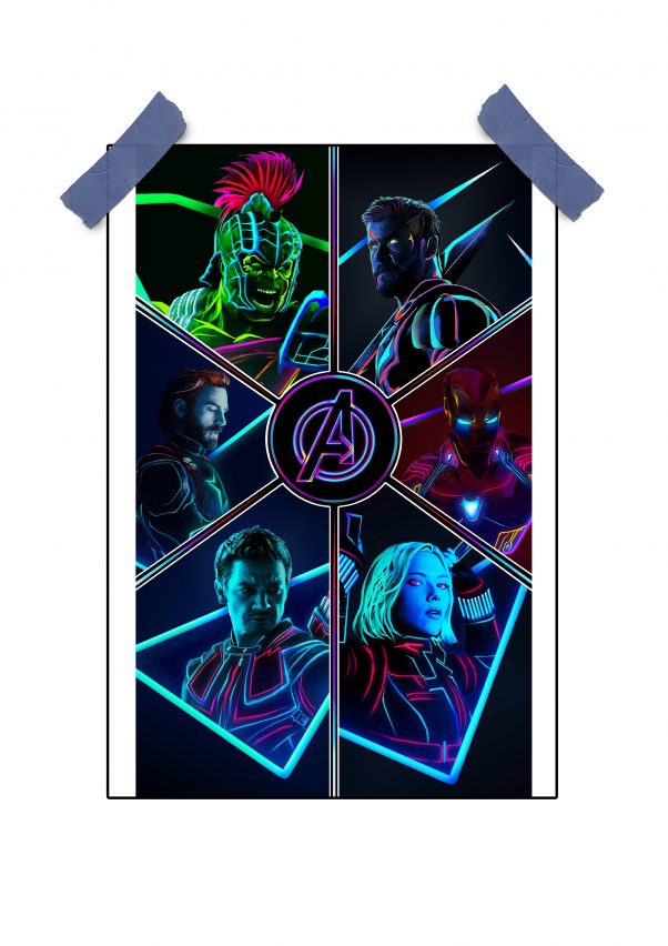 Superhero Poster - Marvel & DC Heroes - 12"x18" Glossy/Matte Finish 1 14