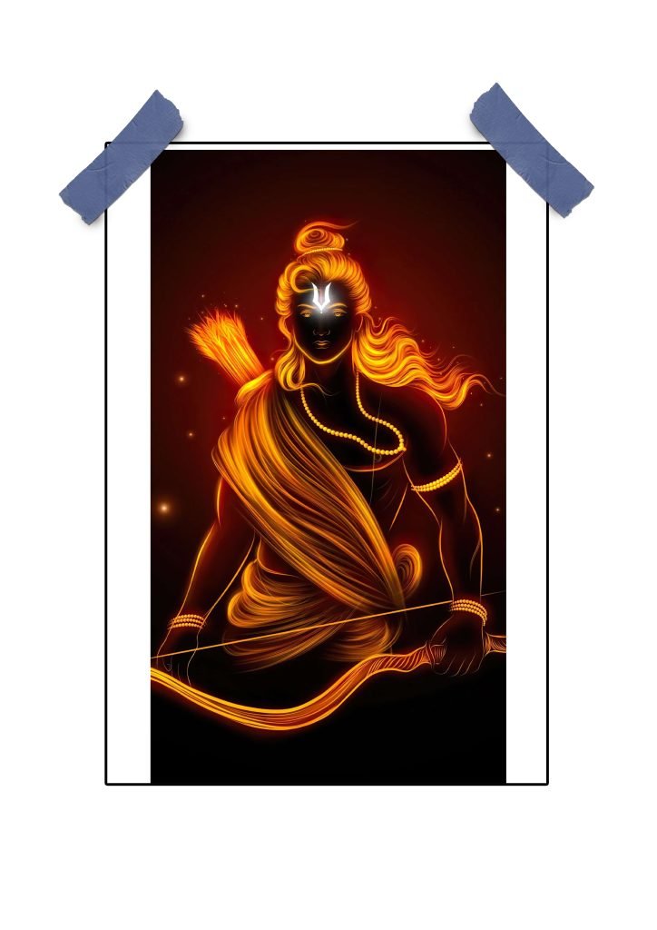 Ram Bhagwan Poster for Spiritual Home Decor