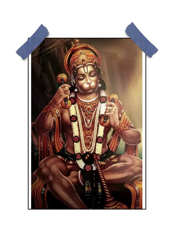 Lord Hanuman Poster with Spiritual Vibes for Wall Decor