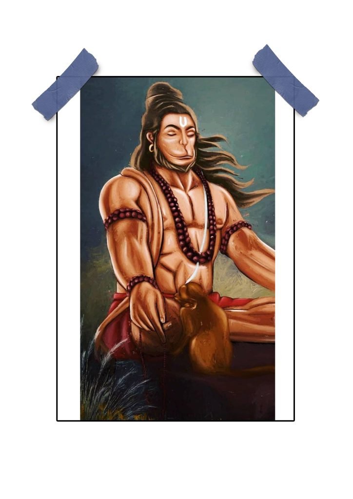 High-quality Hanuman ji ka Poster Sacred and Spiritual Wall Art