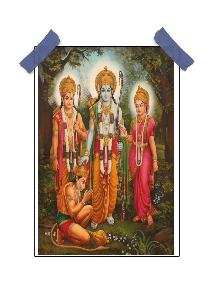 Beautiful Poster ram darbar for Spiritual Home Decor