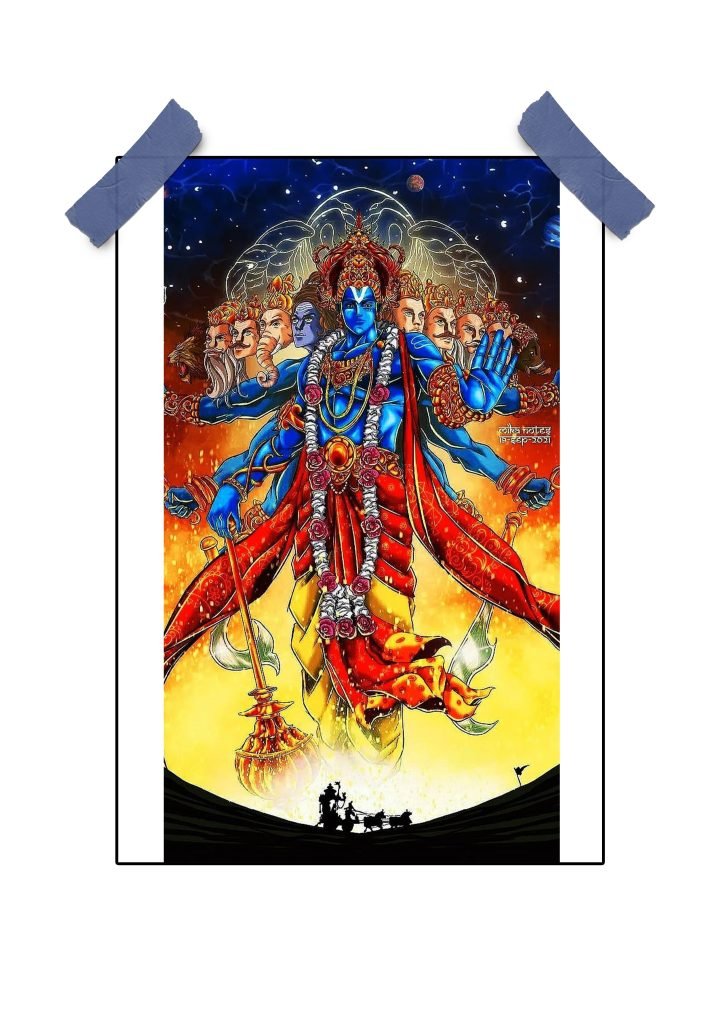 Narayan Poster - Divine Wall Art of Lord Vishnu for Spiritual Home Decor