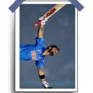 Virat Kohli Celebrating Century Poster – 12″x18″ | Matte & Glossy Options