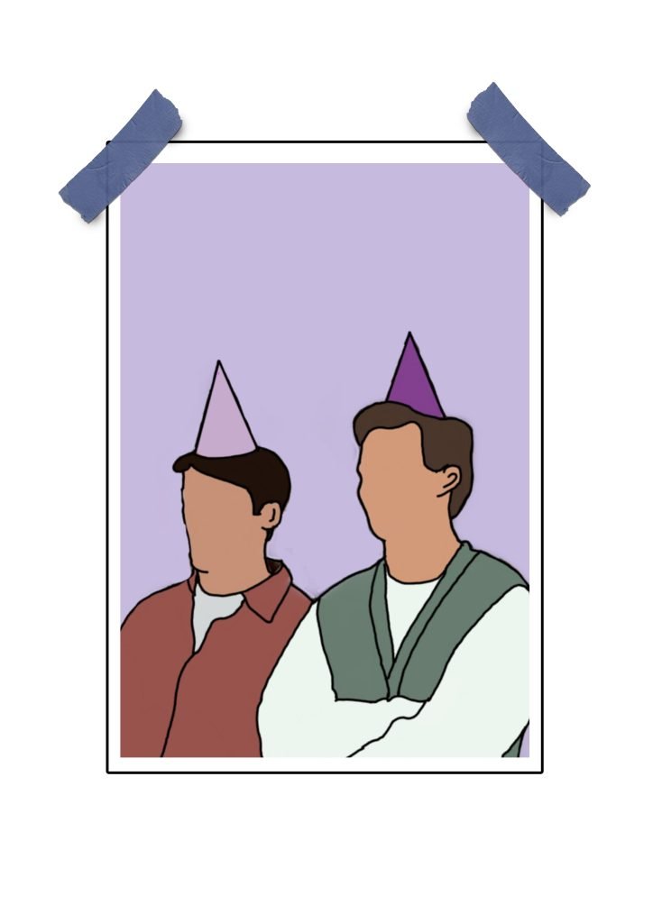 Joey and Chandler Art Poster