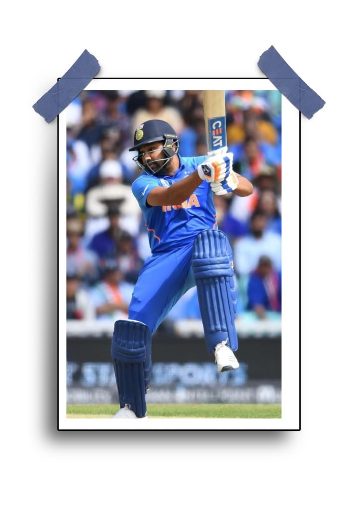 Rohit Sharma Hitman Action Shot Poster