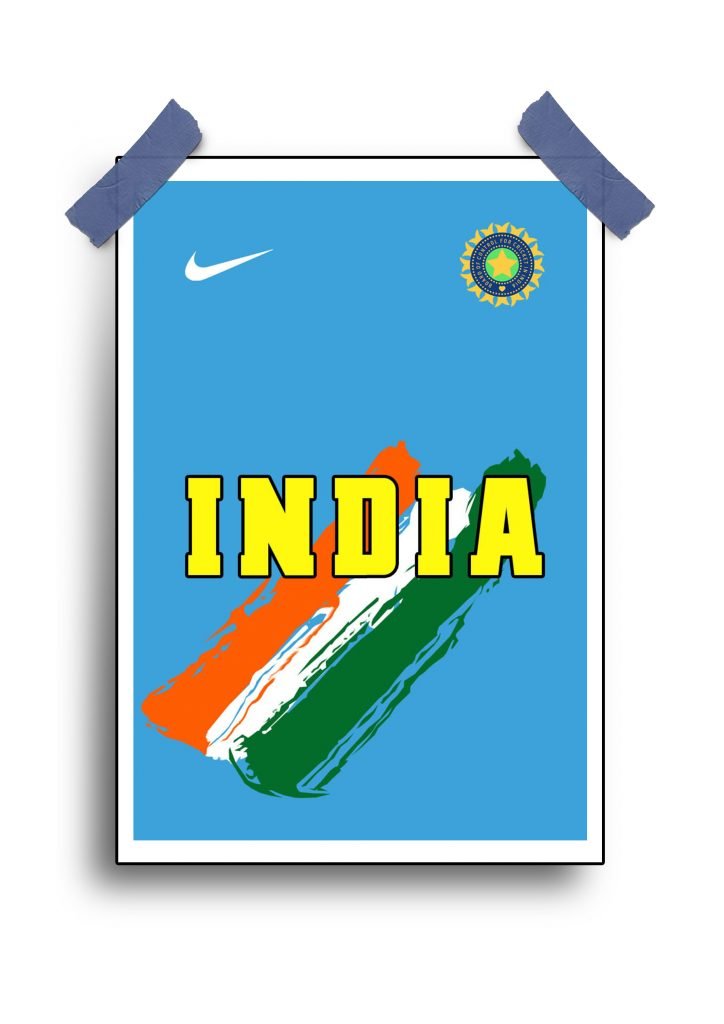 India Bleed Blue Poster