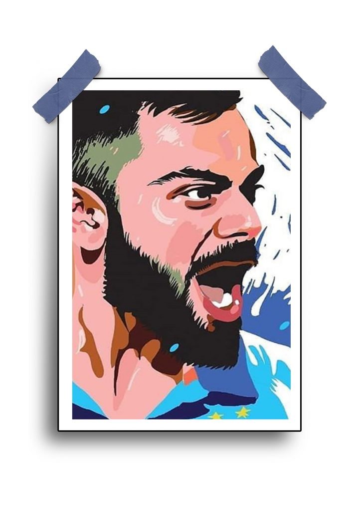 Premium Virat Kohli Framed Poster – Cricket Wall Art