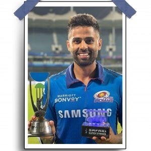 Suryakumar Yadav Trophy Poster – Cricket Art | 12″x18″ | Matte & Glossy Options
