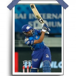 Sky Playing Shot Poster – Cricket Art | Matte & Glossy Options