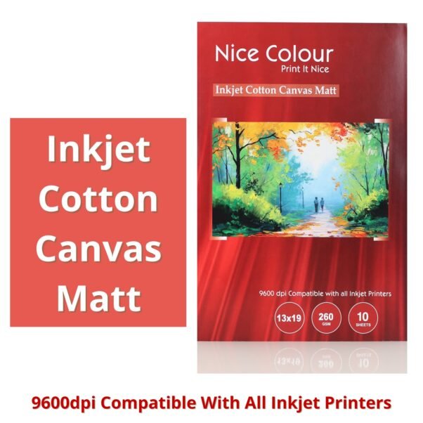 Inkjet Cotton Canvas Matt 13x19 Inch 260 GSM 10 Sheets