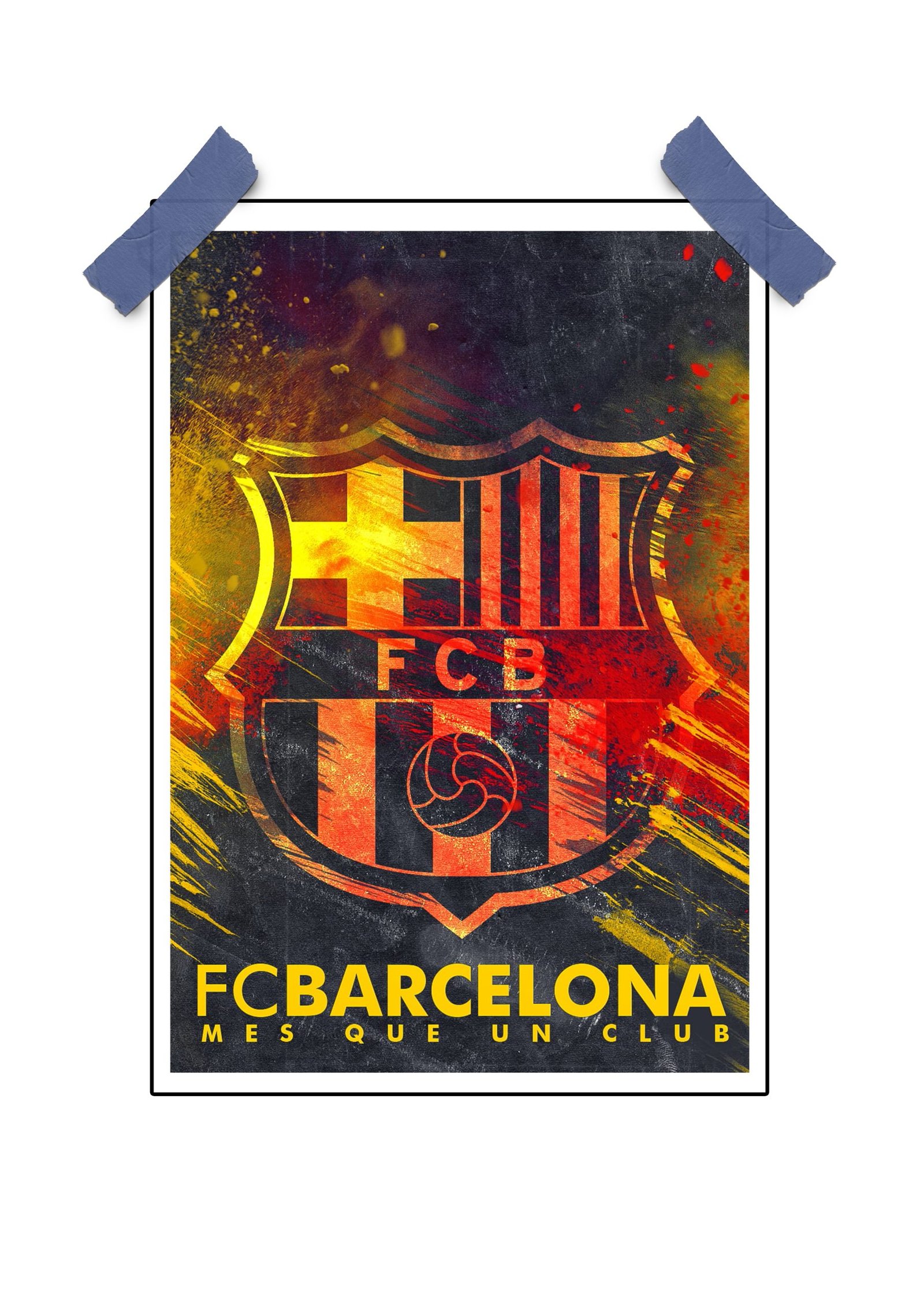 Escudo Del Barcelona FC Barcelona Poster Football Club Wall Art