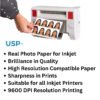 RC Inkjet Photo Paper A4 260 GSM Waterproof 50 Sheets – glossy resin-coated