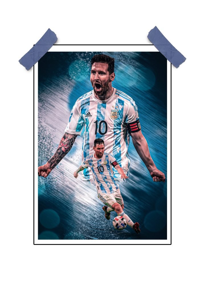 Messi Framed Poster – High-Quality Lionel Messi Wall Art for Football Fans