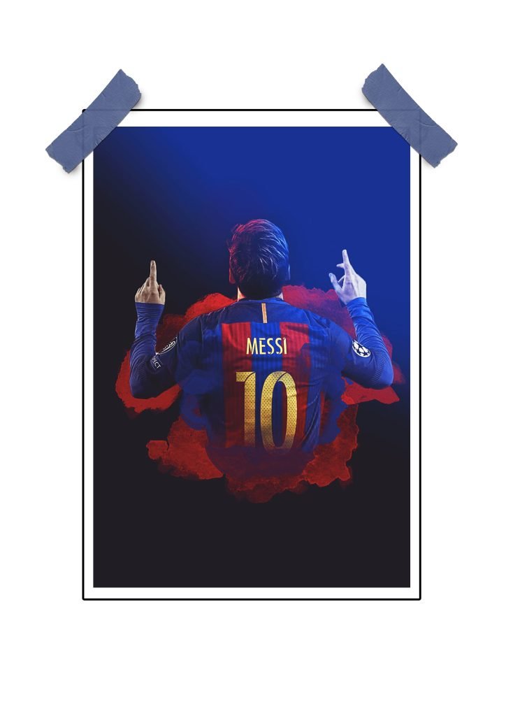 Messi Football Art Poster