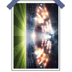 Football Stadium Poster – 12″x18″