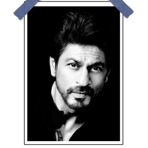 SRK Black and White Poster – Shah Rukh Khan Wall Art