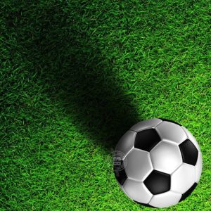 Green Grass Football Poster