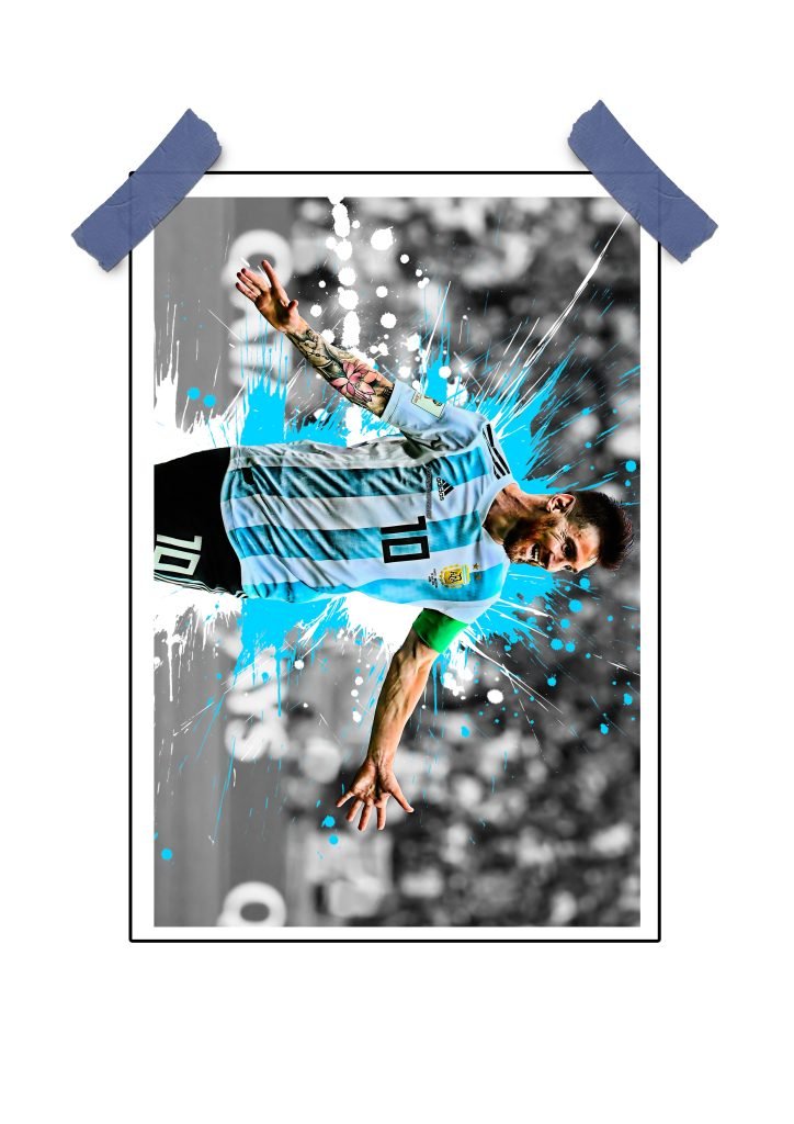 High-Quality Football Posters Messi of Lionel Messi for Fans