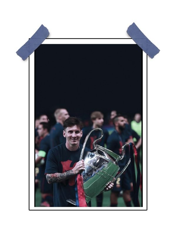 Messi Cup in Hand Poster