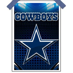 Cowboys American Team Logo Poster – 12″x18″