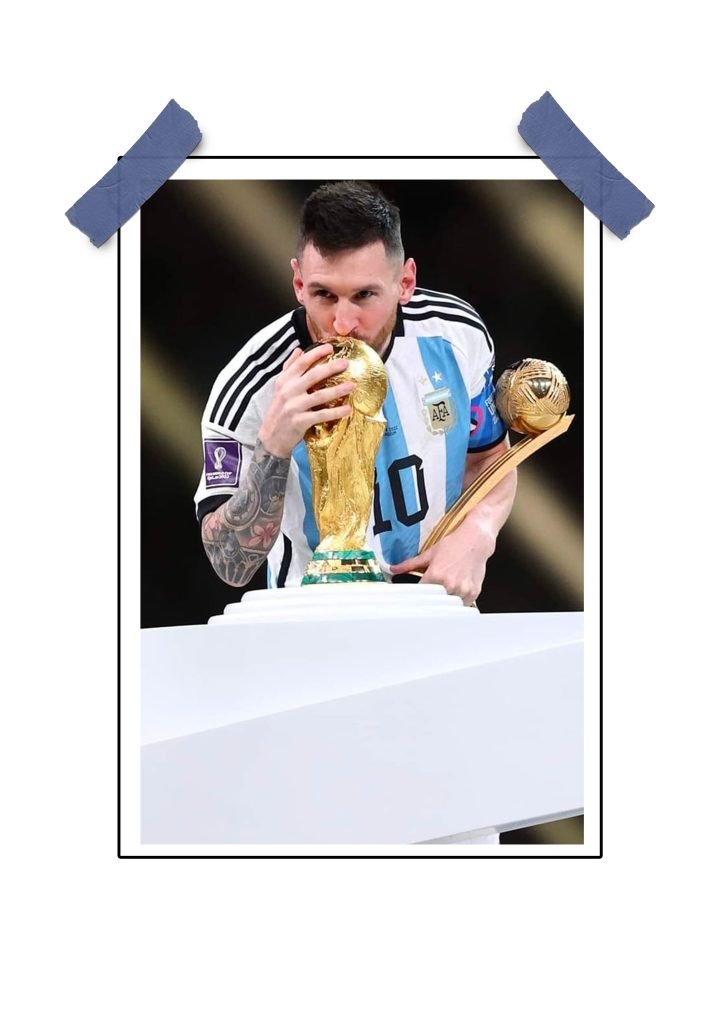 Messi's Cup Kiss Football Poster