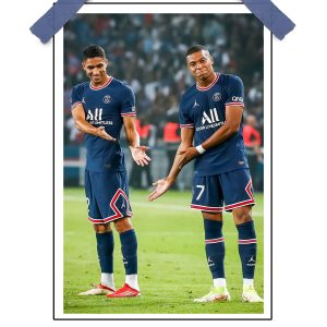 Kylian Mbappe Wall Poster – 12″x18″ Glossy & Matte Finish